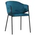 Poltroncina - color blu - Estructura en metal pintado, seduta e schienale imbottiti, rivestimento en tessuto o velluto - Modelo 1939-UK02-velluto-blu
