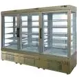 VITRINA REFRIGERADA para PASTELERÍA y HELADERÍA - MOD. TEK/89 - ESTRUCTURA EXTERIOR DE ALUMINIO ANODIZADO - CRISTAL DE BAJA EMISIVIDAD - TEMP. °C +5/-25 - TRES COMPARTIMIENTOS SEPARADOS - Alimentación monofásica - REFRIGERACIÓN VENTILADA - CRISTAL DE EXPO