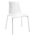 SILLA ZEBRA ANTISHOCK - MOD. 2273 - Estructura de 4 patas de tubulares de acero cromado - Carcasa de POLICARBONATO - Para INTERIORES - APILABLE - Cantidad mínima de compra N. 4 - Med. cm L 54 x P 52 x H 81 - Homologación CE
