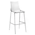 TABURETE ZEBRA ANTISHOCK - MOD. 2545 - ALTURA cm 80 - Estructura de 4 patas de tubulares de acero cromado - Carcasa de POLICARBONATO reciclable - Para INTERIORES - Med. cm L 51 x P 53 x H 116 - Se envía desmontado - Homologación CE