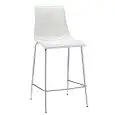 TABURETE ZEBRA POP - MOD. 2556 - ALTURA cm 65 - Estructura de 4 patas de tubulares de acero cromado o pintado antracita - Carcasa rellena con núcleo de POLICARBONATO ANTISHOCK - Para INTERIORES - Med. cm L 48 x P 51 x H 103 - Se envía desmontado - Homolog