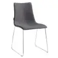SILLA ZEBRA POP - MOD. 2641 - Estructura de PATÍN con varillas de ACERO ø 11 mm CROMADO O PINTADO ANTRACITA - Carcasa rellena con núcleo de POLICARBONATO ANTISHOCK - Para INTERIORES - Med. cm L 51 x P 53 x H 80 - Homologación CE