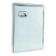 PUERTA SIMPLE DE ACERO INOXIDABLE - Línea 3000 - Mod. 3000 MAG - Junta magnética intercambiable - Agujero de instalación cm L 44 x 59 H