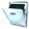 TOLVA DE RESIDUOS DE ACERO INOXIDABLE - Línea 3000 - Mod. 3075/11 - Tanque hermético para eliminar el flujo de residuos líquidos - Contenedor interno soldado - Orificio de banco cm L 43,7 x P 31 x H 59,2