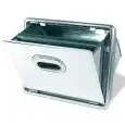 TOLVA DE CAFÉ DE ACERO INOXIDABLE - Linea 3000 - Mod. 3075 + 1075/C - Orificio de banco cm L 35 x D 24,7 x 28,2 H