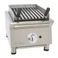 Parrilla de GAS VASCA de piedra volcánica - Mod 40VASN - Potencia 5,5 kw - Parrilla (AxF) 302x396 mm - Quemadores n 2 - Dimensiones A 385 x F 587 x H 364 mm