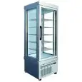 VITRINA REFRIGERADA para PASTELERÍA - MOD. TEK/15 - ESTRUCTURA EXTERIOR DE ALUMINIO ANODIZADO - CRISTAL DE BAJA EMISIVIDAD - TEMP. °C +2/+10 - Alimentación monofásica - REFRIGERACIÓN ESTÁTICA - CRISTAL DE EXPOSICIÓN A ELECCIÓN EN: 1, 2, 3 o 4 LADOS - Medi