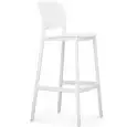 Sgabello - color blanca - Estructura en polipropileno - Modelo 460-P83-blanco