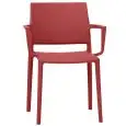 Sedia - color rosso - Estructura en polipropileno - Modelo 463-S03A-R