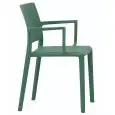 Sedia - color Verde - Estructura en polipropileno - Modelo 463-S03A-V