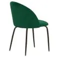 Sedia - color Verde - Estructura en metal pintado, seduta e schienale imbottiti, rivestimento en ecopelle, pies regulables - Modelo 467-DC92B-verde-velluto
