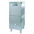 LAVAVAJILLAS PROFESIONAL DE ACERO INOX AISI 304 18/10 - MOD. 4SC - CON BOMBA DE DESAGÜE - ALIMENTACIÓN TRIFÁSICA - PASO ÚTIL ALTURA MÁXIMA cm 47 - CESTA CUADRADA cm 50 x 62 - CICLO 120" / 240" - Medidas totales cm A 59,4 x F 75,3 x h 143,4