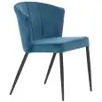 Sedia - color blu - Estructura en metal pintado, seduta e schienale imbottiti, rivestimento en velluto - Modelo 539-AV01-blu-x