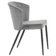 Sedia - color gris - Estructura en metal pintado, seduta e schienale imbottiti, rivestimento en velluto - Modelo 539-gris