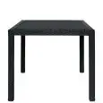 Mesa - color negro - Estructura en aluminio, rivestimento en piattina di polietileno, tablero en vidrio templado - Modelo 561-MCQ80N