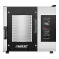 HORNO A GAS MIXTO DE CONVECCIÓN Y VAPOR CON MANDOS DIGITAL - Cod. GOURMET 511G - PARA GASTRONOMÍA - Capacidad bandejas n. 5 GN 1/1 (cm 32,5x53) - Potencia kW 8 - Alimentación 230 V 50/60 Hz MONOFÁSICO - Temperatura max °C 270 - Medidas exteriores cm. L 71