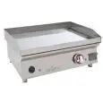 Plancha Eléctrica de acero cromado 15 mm - Mod 60PECN - Potencia 4 kw - Superficie útil AxF 600x400 mm - Dimensiones A 606 x F 450 x H 245 mm - Peso 47 kg