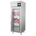 ARMARIO DE MADURACIÓN DE CARNE - MOD. 71CTV - PANEL DE PANTALLA TÁCTIL - CONTROL DE LA HUMEDAD - TEMPERATURA DE TRABAJO -6°/+40°C - CAPACIDAD Lt 700 - N. 1 PUERTA ACRISTALADA - DIM. Cm L 72 x P 80 x h 202 - CE