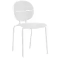 Sedia - color blanca - Estructura en metal pintado, seduta e schienale en polipropileno - Modelo 742-D032-blanca