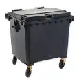 Cubo de basura exterior con ruedas capacidad lt 1100 Medial Mod 766660
