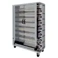 Asador de Pollos de Gas - mod. 7ASG - Capacidad de Pollos: 28 - 42 - Capacidad de espadas: 7 (no incluidas) - Quemadores: 7 - Potencia: 49 kw - Dimensiones A 1160 x F 450 x H 1650 mm - Peso 150 kg - CE