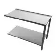 MESA DE SALIDA PARA LAVAVAJILLAS DE CAPOTA - MOD. 7PL120 - DERECHO/IZQUIERDO - CON ESTANTE INFERIOR - Meds. cm. L 120 x P 70 x h 85 - Para lavavajillas mod. X150E, X160E ed SM150TH, SM160TH