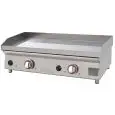 Plancha Eléctrica de acero cromado 15 mm - Mod 80PECN - Potencia 5,2 kw - Superficie útil AxF 800x400 mm - Dimensiones A 806 x F 450 x H 245 mm - Peso 60 kg