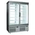VITRINA REFRIGERADA para PASTELERÍA y HELADERÍA - MOD. TEK/43 - ESTRUCTURA EXTERIOR DE ALUMINIO ANODIZADO - CRISTAL DE BAJA EMISIVIDAD - TEMP. °C +5/-25; -5/+10 - DOS COMPARTIMIENTOS SEPARADOS - Alimentación monofásica - REFRIGERACIÓN VENTILADA - CRISTAL