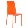 Sedia - color arancione - ​Estructura en metal, seduta e schienale imbottiti, rivestimento en ecopelle - Modelo 824-RF97-A-01