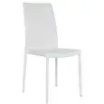 Sedia - color blanco - ​Estructura en metal, seduta e schienale imbottiti, rivestimento en ecopelle - Modelo 824-RF97-W-01