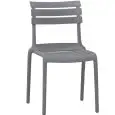 Sedia - color Gris - Estructura en polipropileno, resistente ai raggi UV - Modelo 832-G