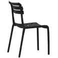 Sedia - color negro - Estructura en polipropileno, resistente ai raggi UV - Modelo 832-N