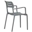 Poltroncina - color Gris - Estructura en polipropileno, resistente ai raggi UV - Modelo 833-G