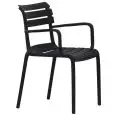 Poltroncina - color negro - Estructura en polipropileno, resistente ai raggi UV - Modelo 833-N