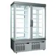 VITRINA REFRIGERADA para PASTELERÍA y HELADERÍA - MOD. TEK/42 - ESTRUCTURA EXTERIOR DE ALUMINIO ANODIZADO - CRISTAL DE BAJA EMISIVIDAD - TEMP. °C +5/-25 - DOS COMPARTIMIENTOS SEPARADOS - Alimentación monofásica - REFRIGERACIÓN VENTILADA - CRISTAL DE EXPOS
