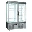 VITRINA REFRIGERADA para PASTELERÍA - MOD. TEK/41 - ESTRUCTURA EXTERIOR DE ALUMINIO ANODIZADO - CRISTAL DE BAJA EMISIVIDAD - TEMP. °C -5/+10 - DOS COMPARTIMIENTOS SEPARADOS - Alimentación monofásica - REFRIGERACIÓN VENTILADA - CRISTAL DE EXPOSICIÓN A ELEC
