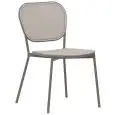 Sedia - color tórtola - Estructura en metal pintado, adatta per uso esterno, seduta e schienale en textilene - Modelo 861-tórtola