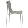 Sedia - color Gris - Estructura en metal cromado, scocca en polipropileno - Modelo 911-GU92-G