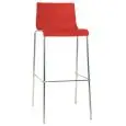 Sgabello - color rosso - ​Estructura en metal cromado, scocca en polipropileno - Modelo 932-K38-R