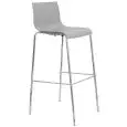Sgabello - color Gris - ​Estructura en metal cromado, scocca en polipropileno - Modelo 932-K38G