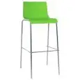Sgabello - color Verde - ​Estructura en metal cromado, scocca en polipropileno - Modelo 932-K38V