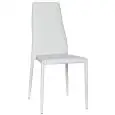 Sedia - color blanco - Estructura en metal, seduta e schienale imbottiti, rivestimento en ecopelle - Modelo 948-F503W1