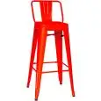Sgabello - color rosso - Estructura en metal pintado - Modelo 955-MC012W-red