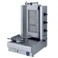 GYROS ASADOR KEBAB A GAS - DE ACERO INOXIDABLE - ( kit GPL incluso ) - Mod. MK203 - N. 3 ZONAS DE COCCIÓN - n. 3 grupos de quemadores cerámicos - CAPACIDAD CARNE MAX : 30 Kg - Diámetro máximo carne cm 37 - Altura máx. carne cm 56 - Potencia Kw 11,5 - Alim