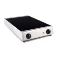 PLACA VITROCERÁMICA DE COCCIÓN PROFESIONAL ELÉCTRICA DE 2 ZONAS - Mod. 2F-6-350-600 - Medidas cm A 35 x F 60 x h 8 - Potencia: 1 x 2500-1000W 2K