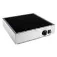 CALIENTA PIADINAS ELÉCTRICO DE VITROCERÁMICA - Con REGULADOR DE ENERGÍA - Mod. 999.1898 - Ideal para piadinas precocidas - Alimentación monofásica 230V - Potencia: 1x1700W - Medidas Cm L 40 x P 40 x h 9
