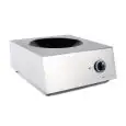 PLACA DE INDUCCIÓN WOK ELÉCTRICA DE SOBREMESA DE 1 ZONA - Mod. 999.1936 - Alimentación trifásica 400V - Potencia: 5000W  - Medidas cm A 40 x F 50 x h 16