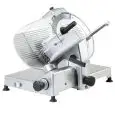 CORTADORA DE FIAMBRES POR GRAVEDAD CON TRANSMISIÓN POR CORREA - Mod AF370GR - Alimentación MONOFÁSICA o TRIFÁSICA - Cuchilla Ø 370 - Corte útil de mm 300x270 - Homologación CE