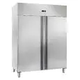 ARMARIO FRIGORÍFICO DE ACERO INOX - VENTILADO - Mod. CM 1400 TN - GASTRONORM 2/1 (cm 65 x 53) - N. 2 PUERTAS - CERRADURA - CAPACIDAD LT 1400 - TEMPERATURA -2° /+8° C - Dim. cm L 148 x P 83 x h 201 - CE