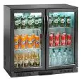 EXPOSITOR VITRINA REFRIGERADO DE ACERO PINTADO Y ALUMINIO - PARA BEBIDAS - Mod. AK191BB - VENTILADO - CAPACIDAD de 175 litros - 2 PUERTAS DE VIDRIO - TEMPERATURA +2° / +8°C - Medidas cm L 90 x P 50 x 84 H - Norma CE